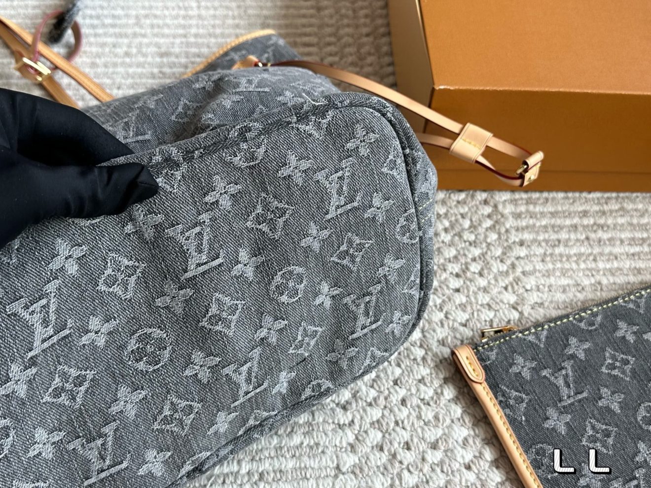 Louis Vuitton lv Neverfull MM DENIM-32*29*17CM - Image 6