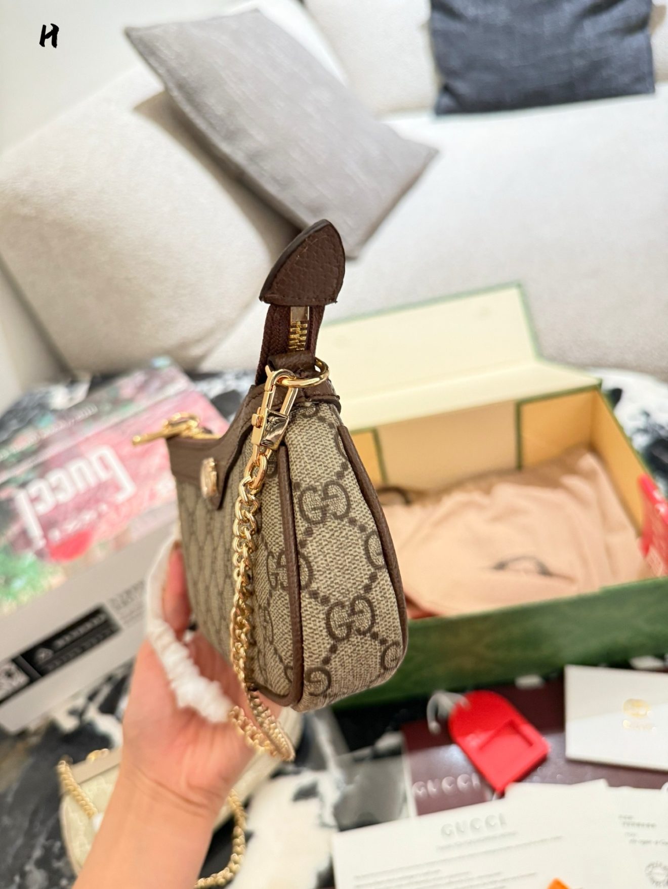 Gucci Ophidia mini bag size 19x10cm - Image 6