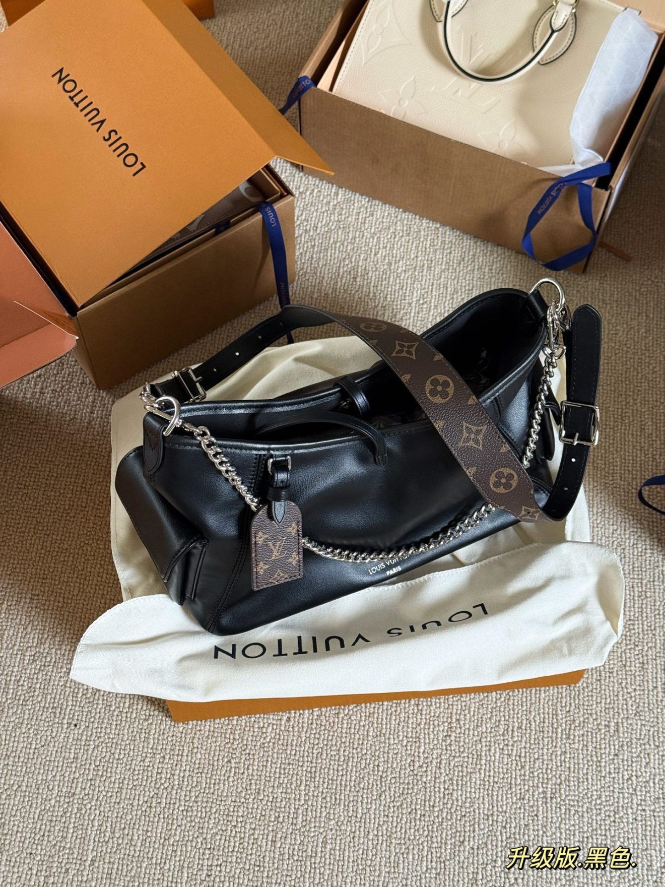 LOUIS VUITTON lv  CARRYALL DARK PM 33*23*15cm - Image 3