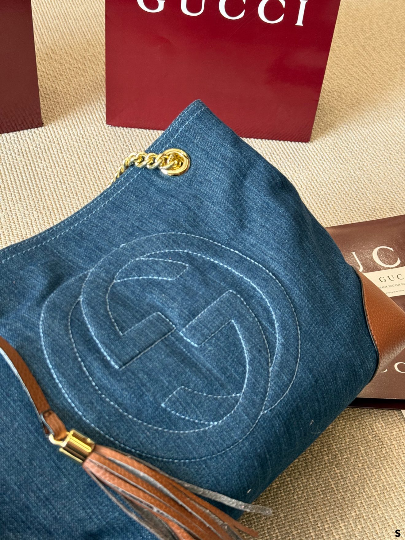 Gucci Soho denim bag 38x26x14cm - Image 8