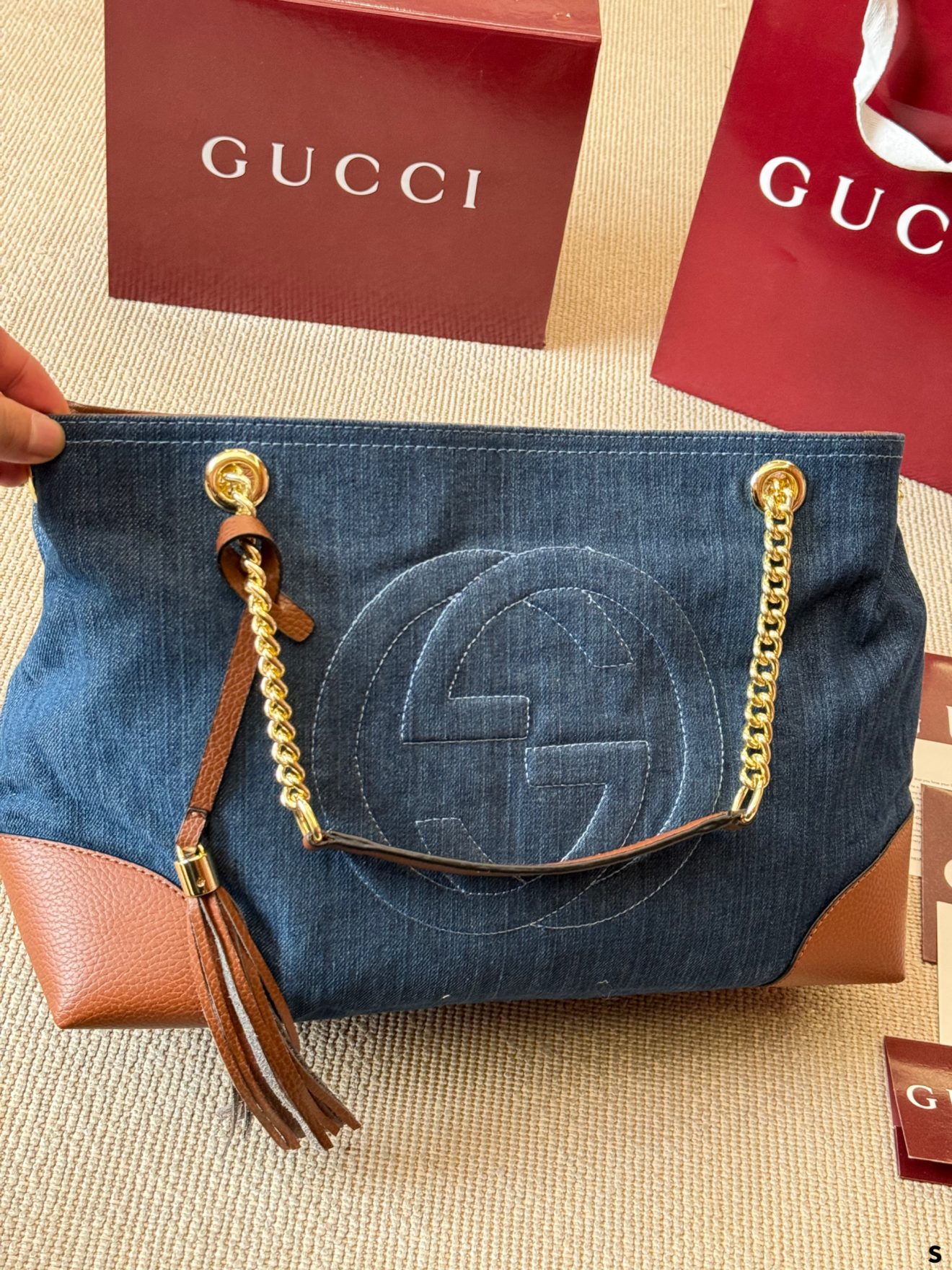 Gucci Soho denim bag 38x26x14cm - Image 4