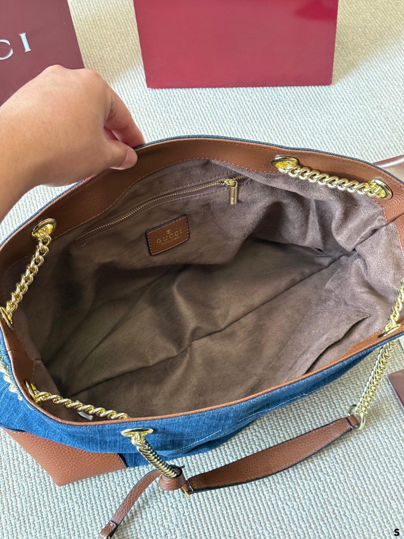 Gucci Soho denim bag 38x26x14cm - Image 5