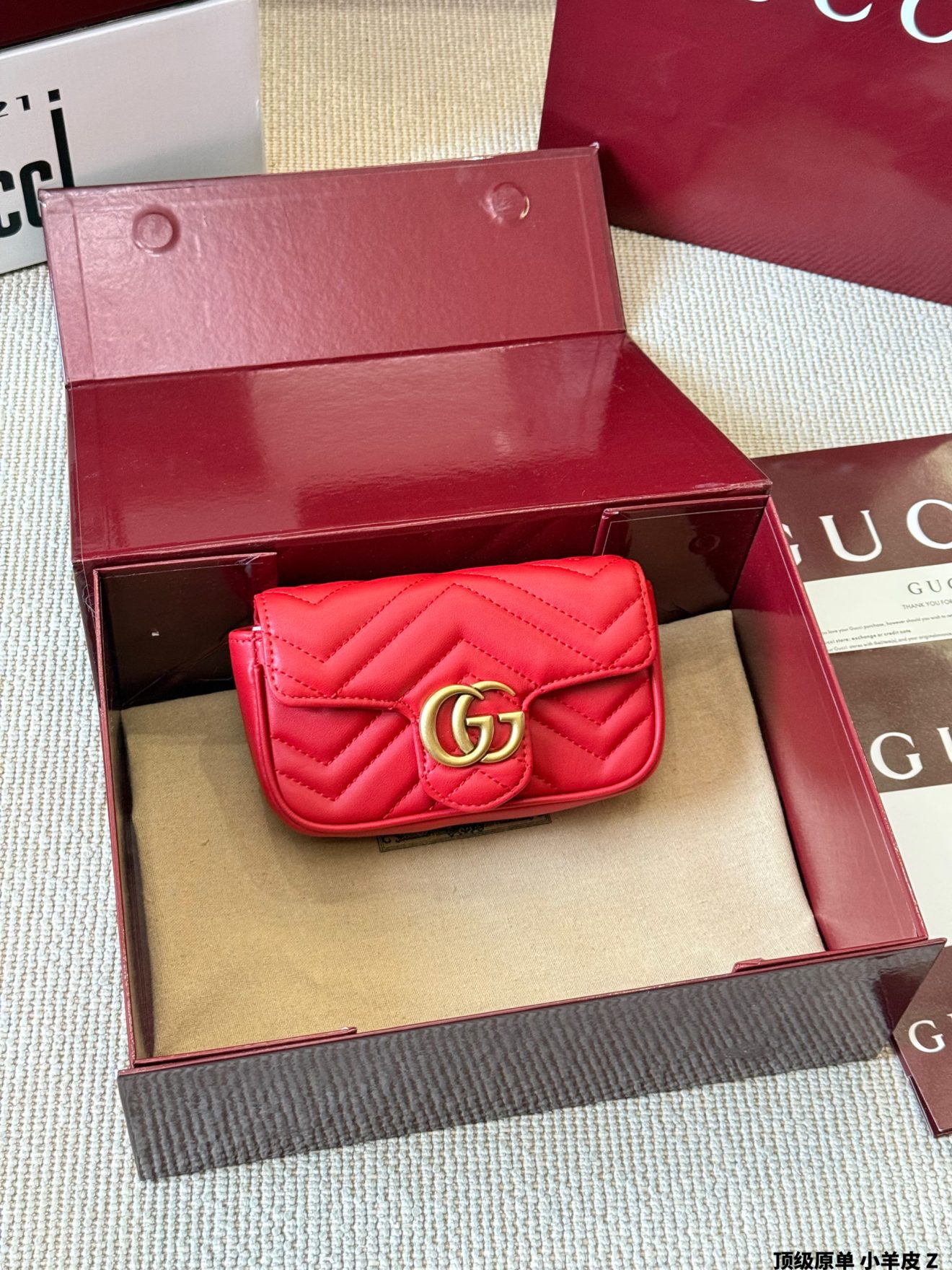Gucci GG Marmont red 26cm, 22cm, 16cm - Image 9