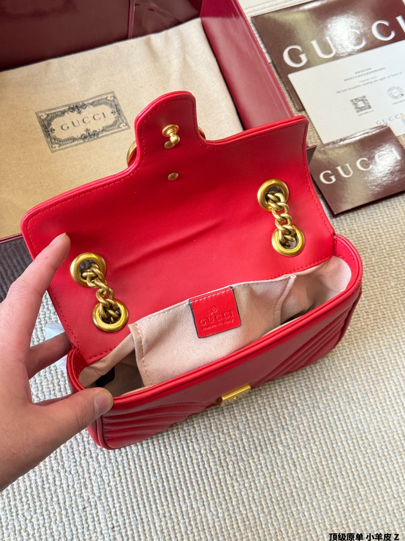 Gucci GG Marmont red 26cm, 22cm, 16cm - Image 5