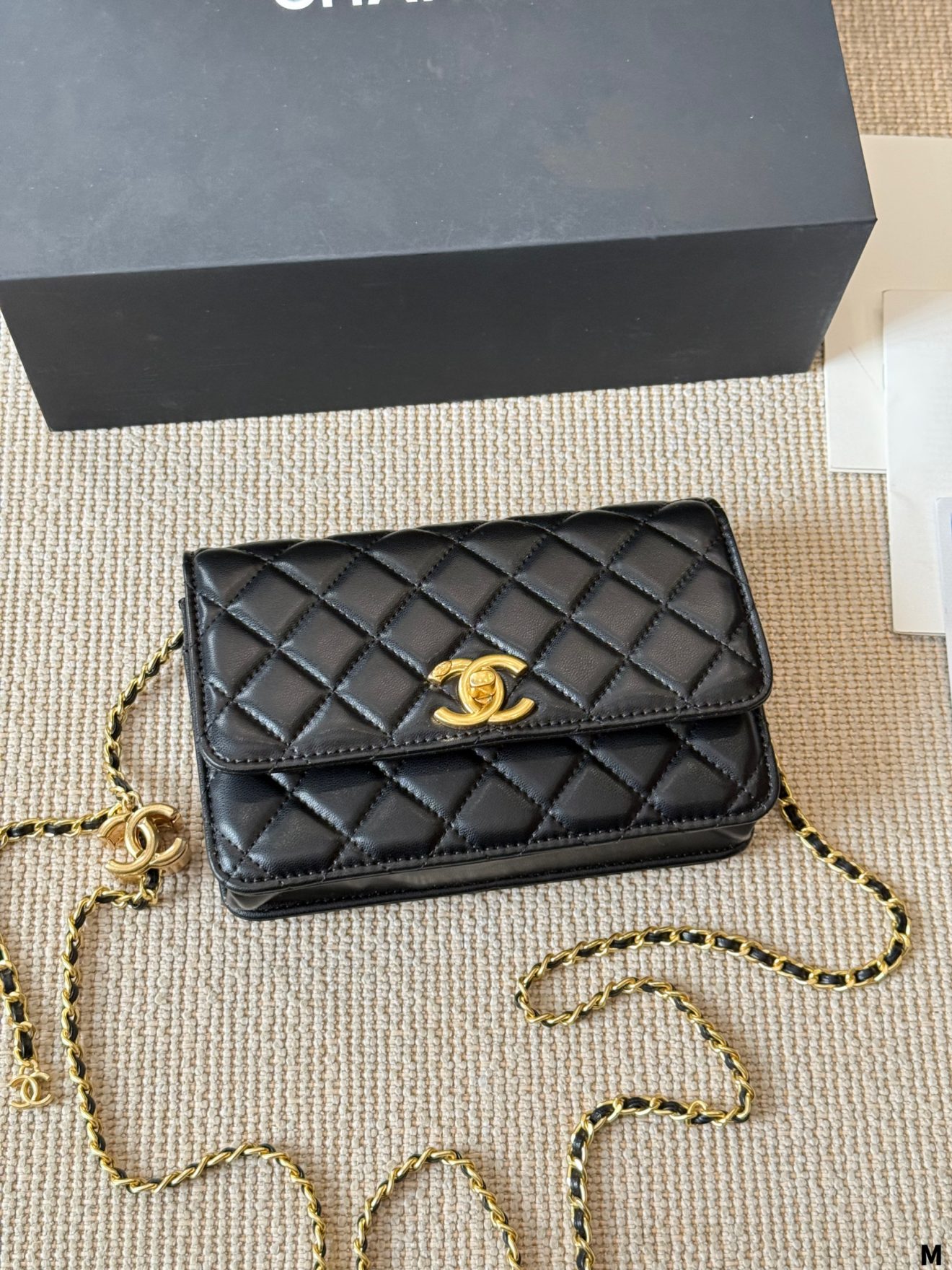 Chanel woc lamb skin golden hardware 19*12cm - Image 6