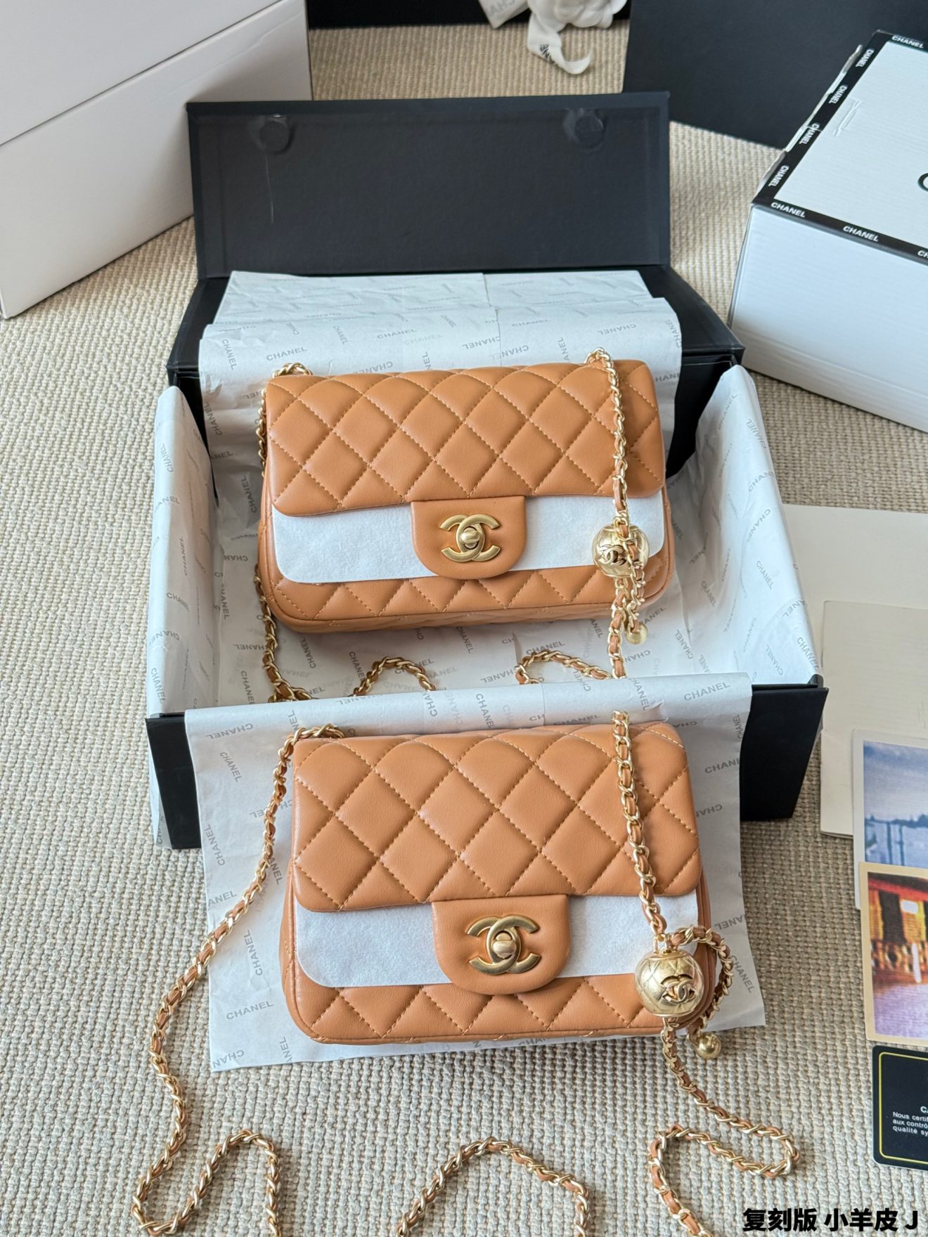Mini Flap Bag Pearl Crush 18cm and 20cm(9 colors) - Image 2