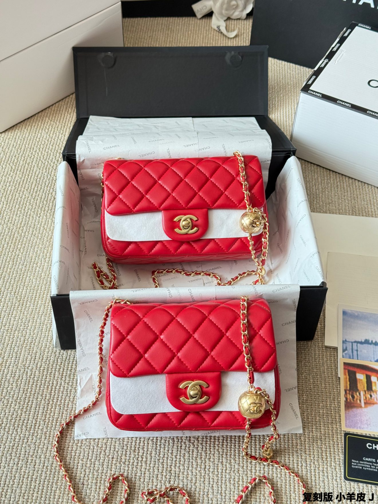 Mini Flap Bag Pearl Crush 18cm and 20cm(9 colors) - Image 3