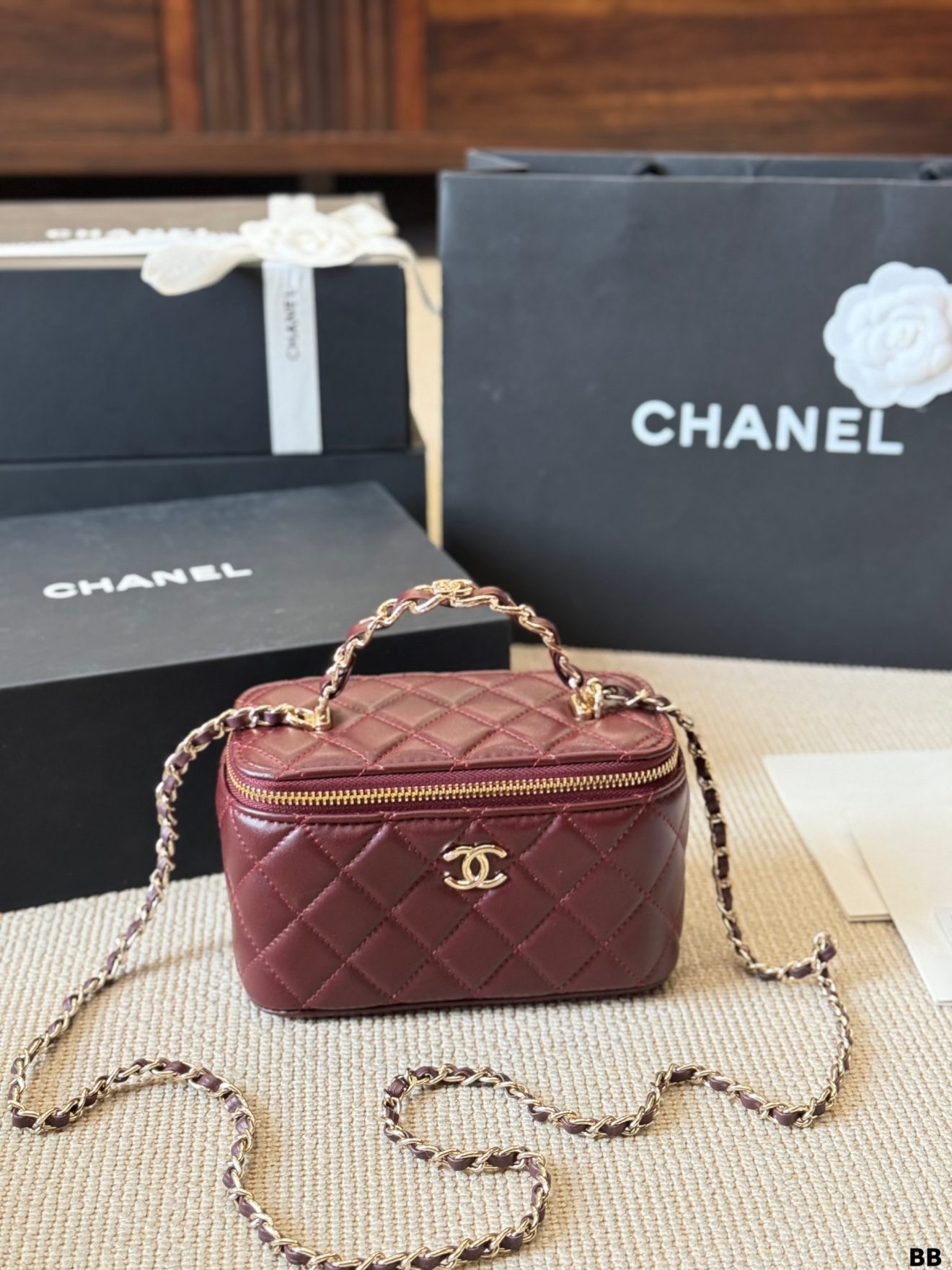 chanel lamb skin vanity 9.5*17*8cm （6 colors) - Image 5
