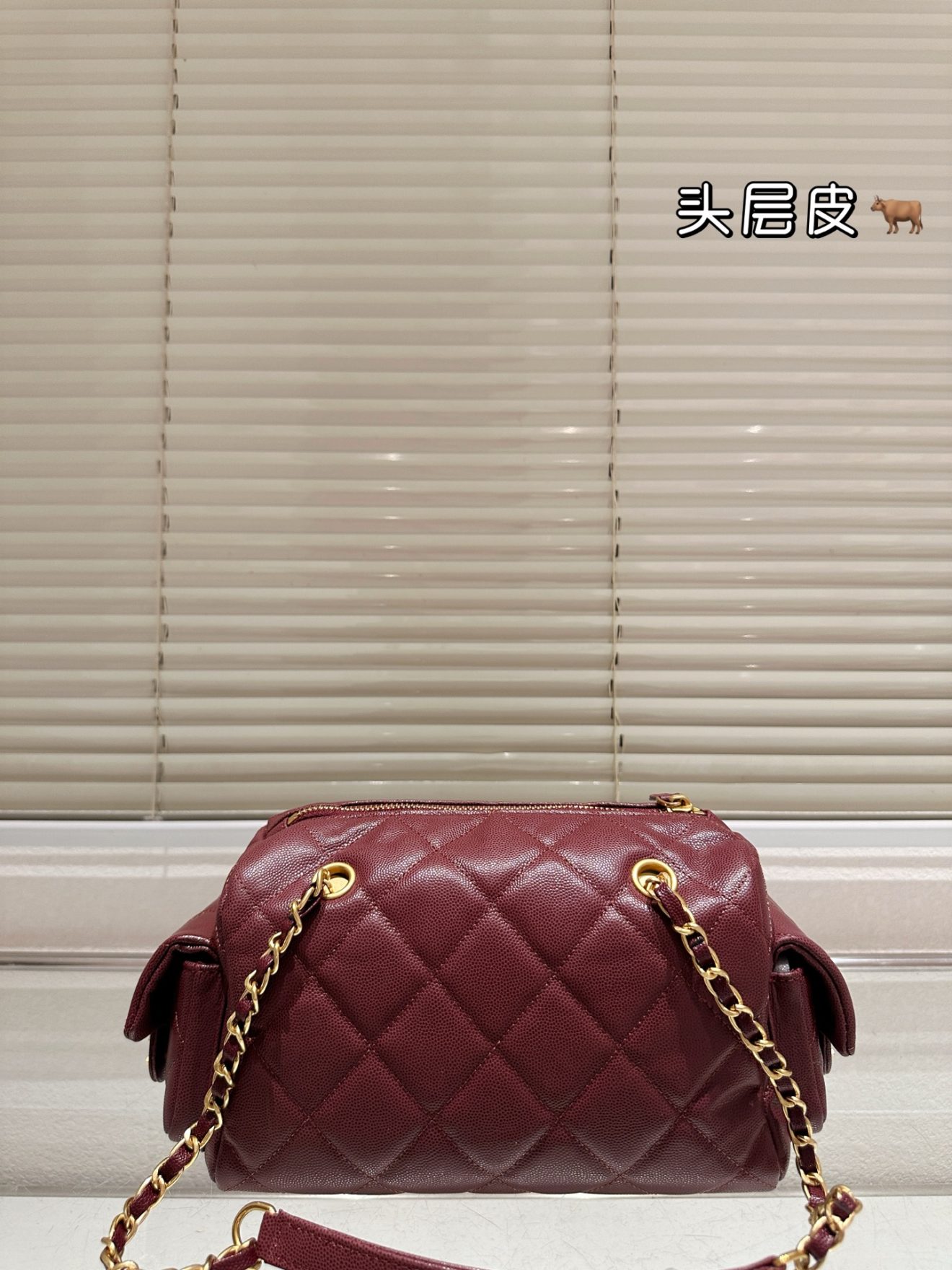 chanel 25k bowling bag with caviar texture 2 colors - Image 9