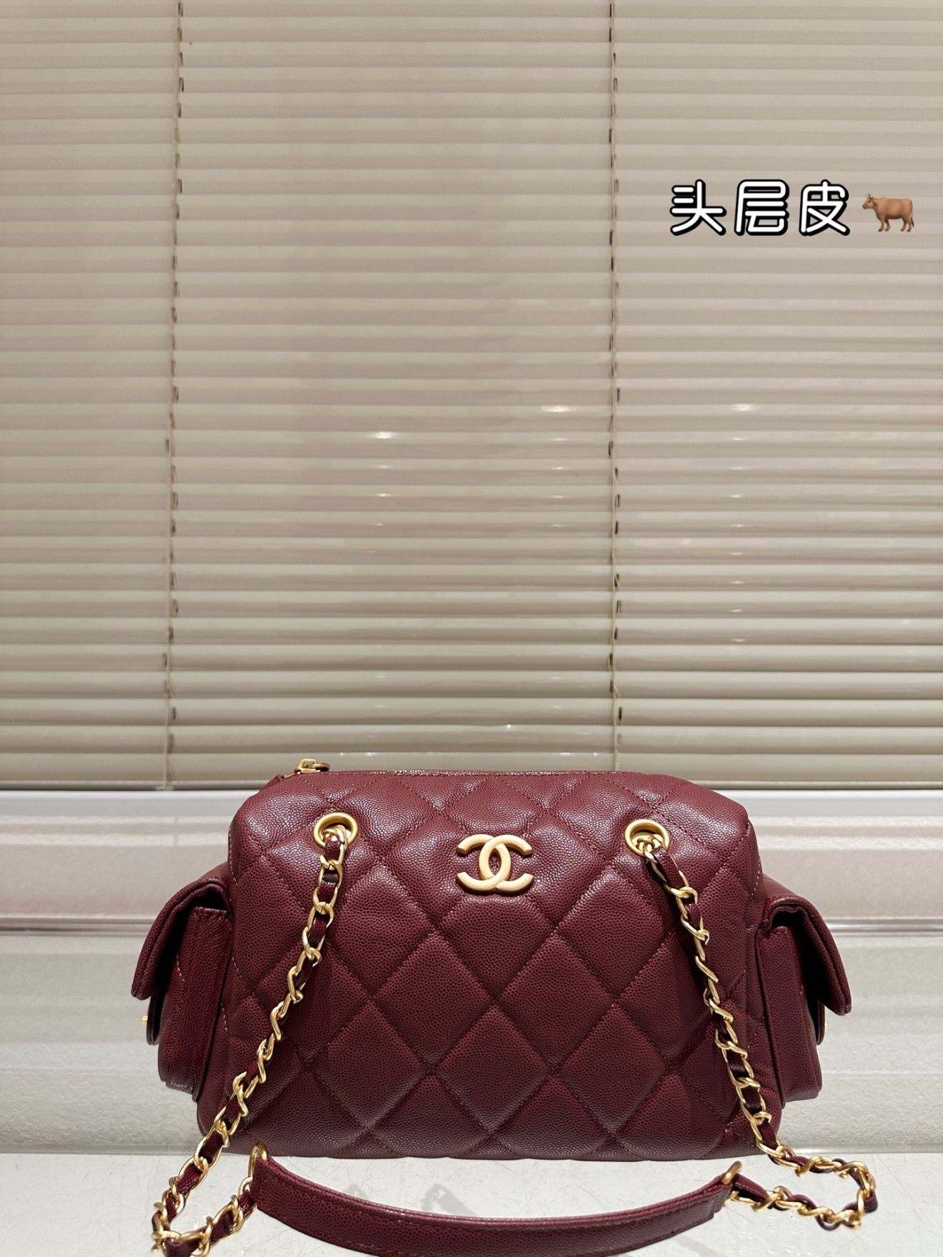chanel 25k bowling bag with caviar texture 2 colors - Image 12