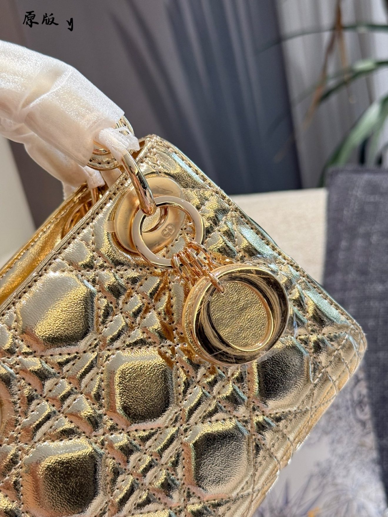 Lady Dior bling bling silver and gold in 17/20cm - Image 7