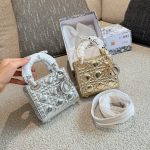 Micro Lady Dior Gold & Silver 12cm