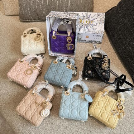 Micro Lady Dior gold hardware 12cm (7 colors)
