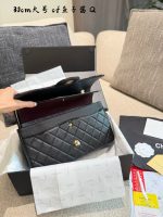 Chanel Flap Jumbo-Caviar Calfskin-Gold Hardware-30CM Black - Image 7