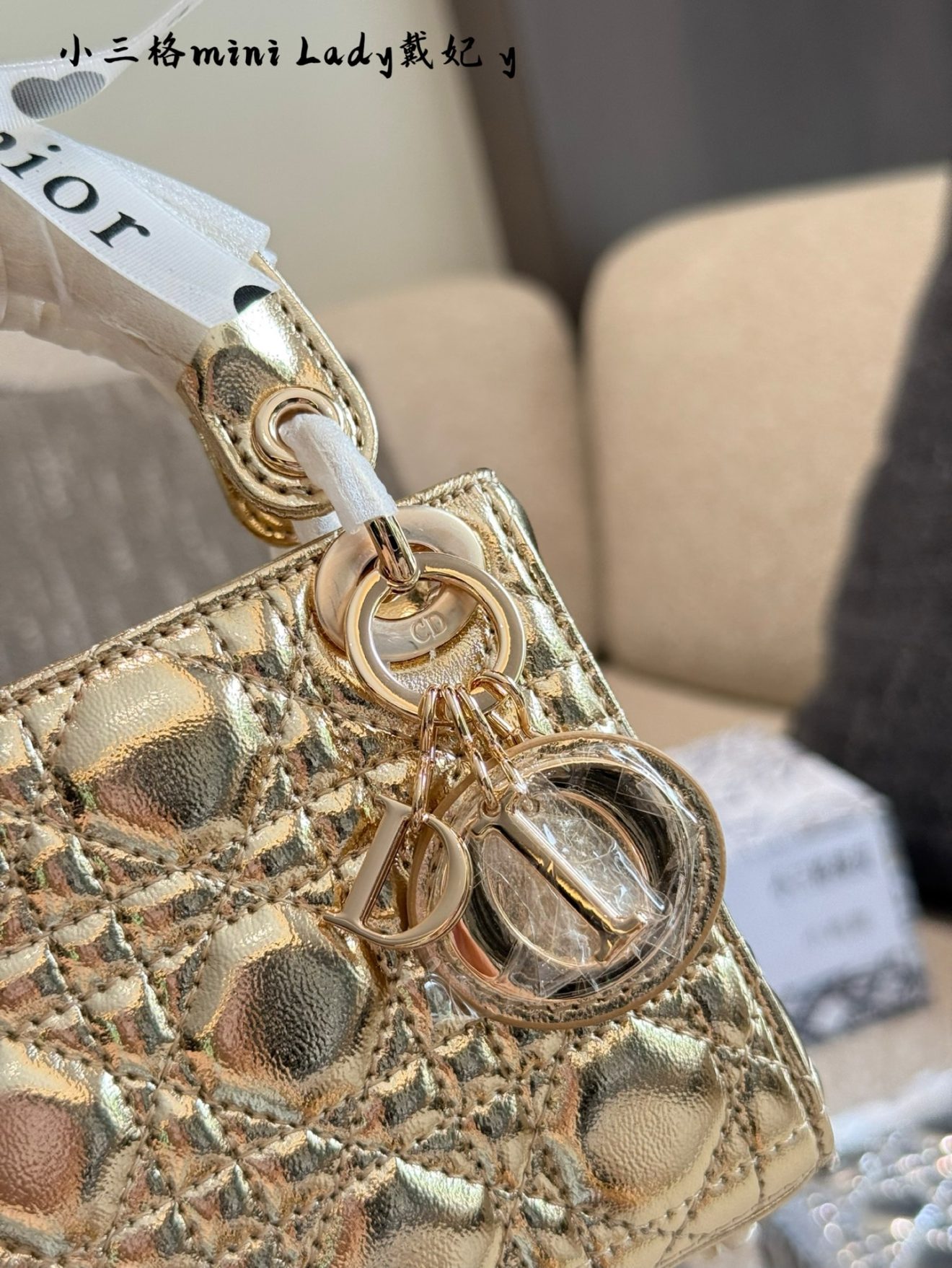 Micro Lady Dior Gold & Silver 12cm - Image 5
