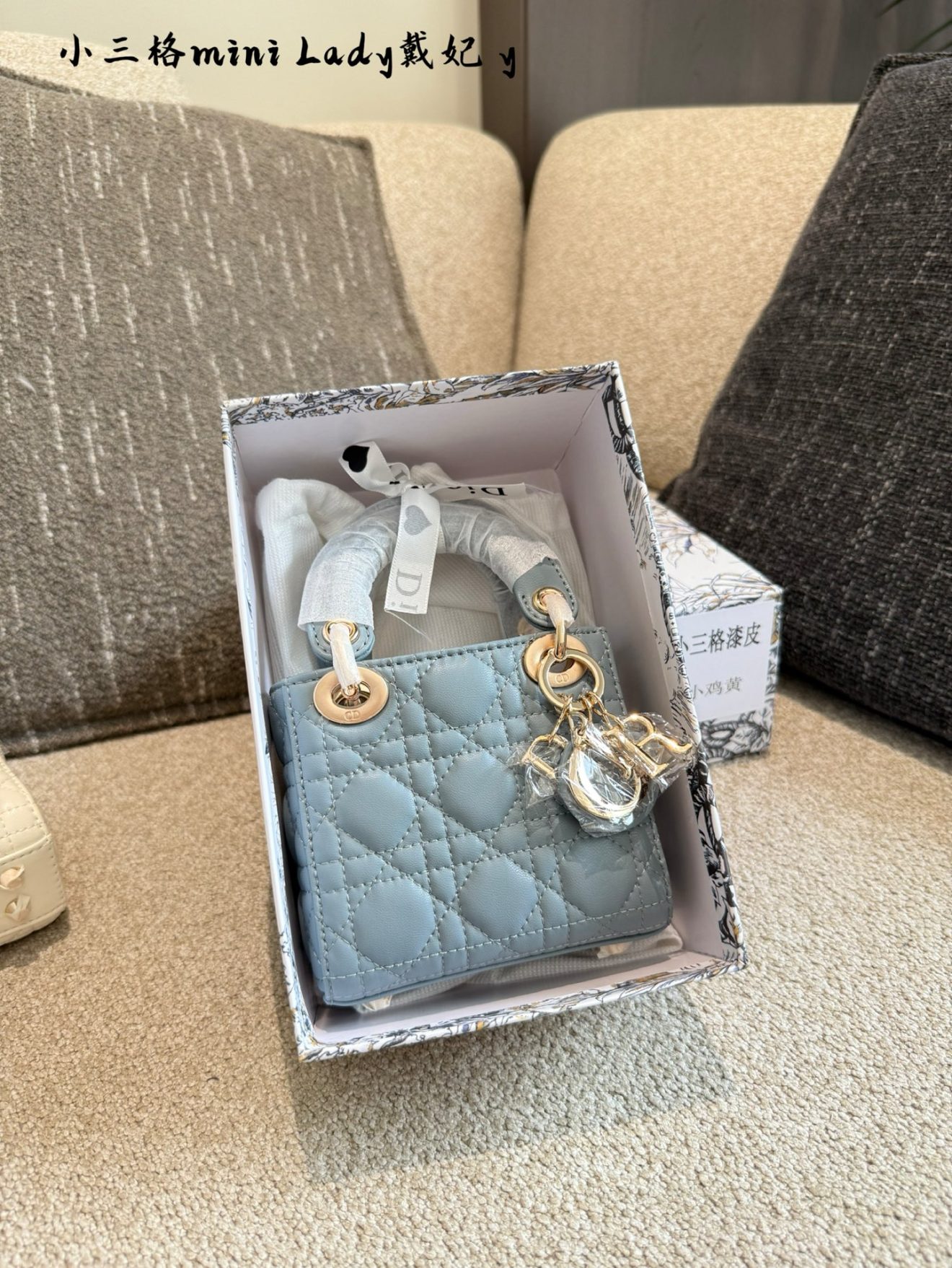 Micro Lady Dior gold hardware 12cm (7 colors) - Image 5