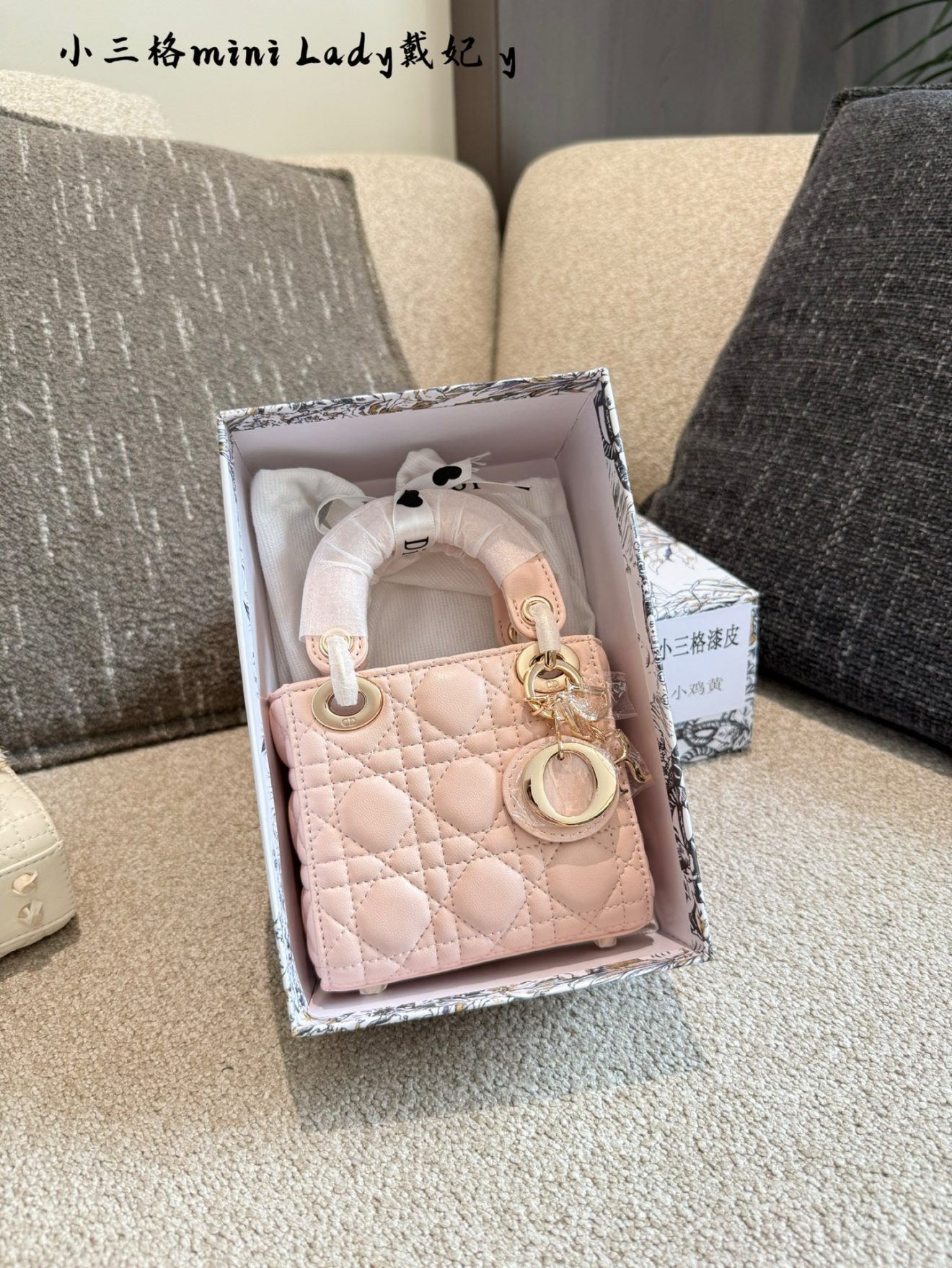 Micro Lady Dior gold hardware 12cm (7 colors) - Image 6