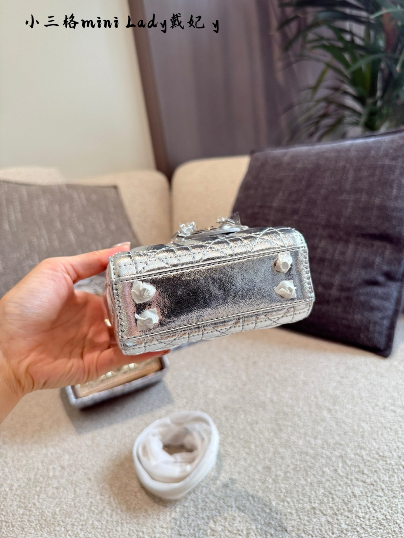 Micro Lady Dior Gold & Silver 12cm - Image 9