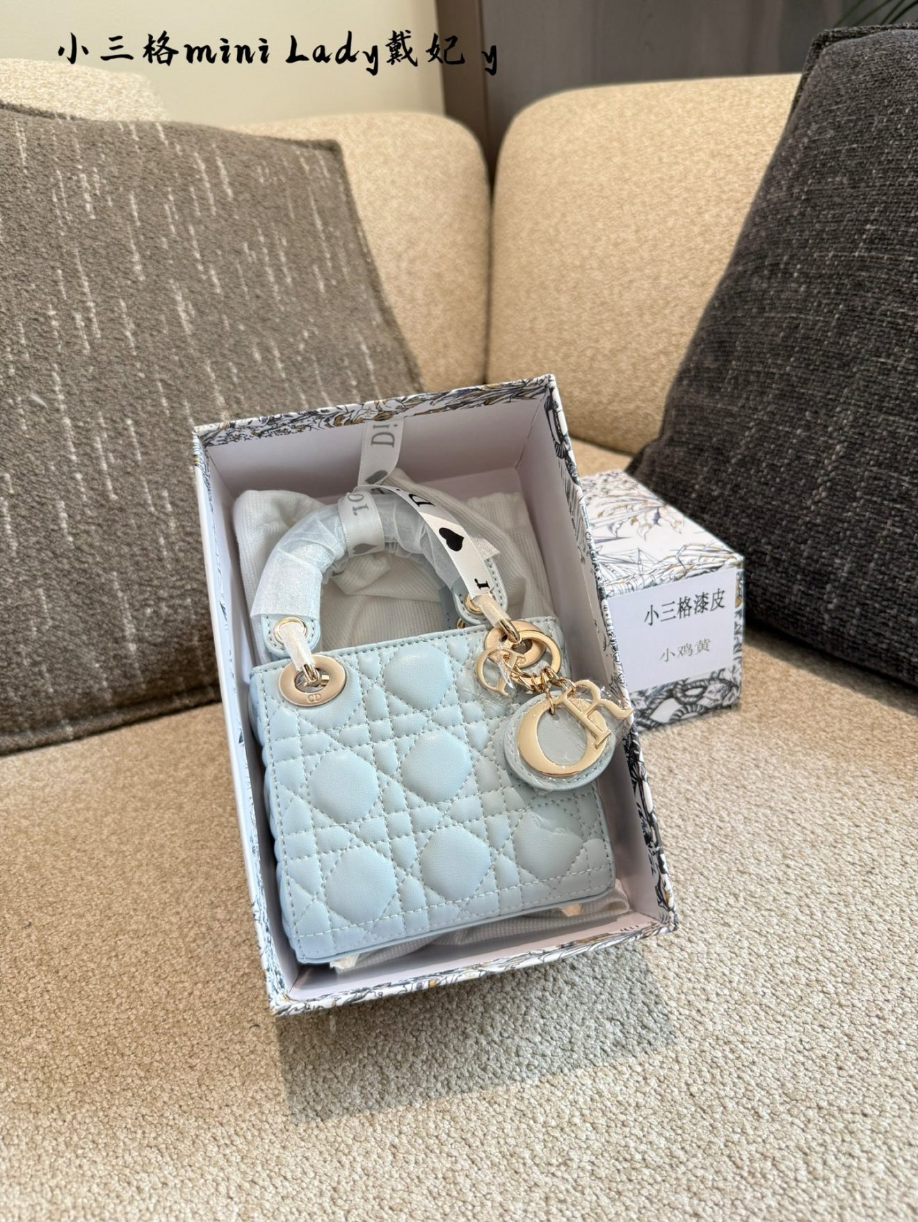 Micro Lady Dior gold hardware 12cm (7 colors) - Image 9