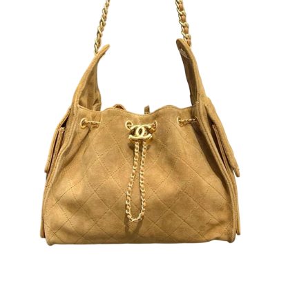 CHANEL 25 Suede Hobo Yellow