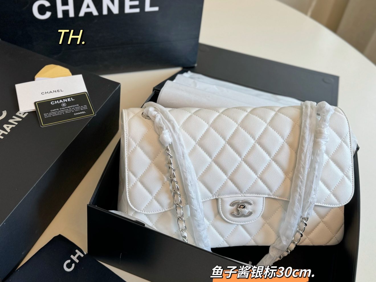 Chanel Flap Jumbo-Caviar Calfskin-Silver Hardware-30CM（9 colors） - Image 10