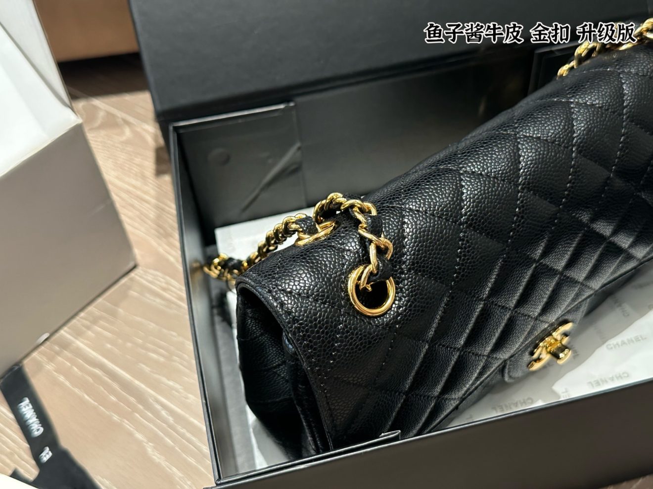 Chanel Flap Bag Caviar-Gold Hardware-25CM - Image 9