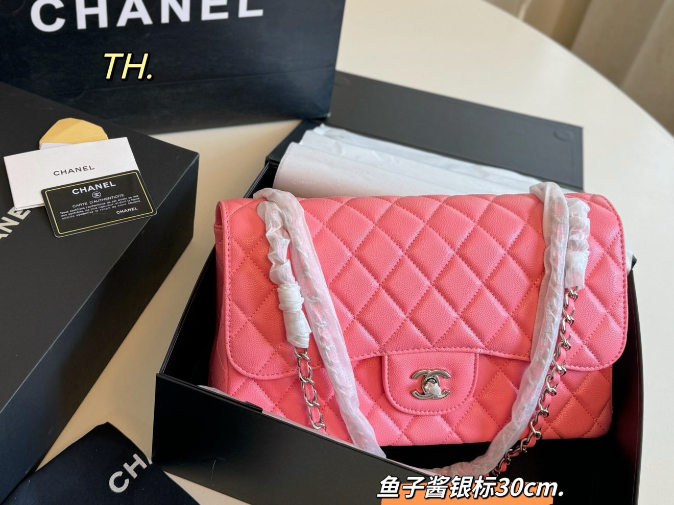 Chanel Flap Jumbo-Caviar Calfskin-Silver Hardware-30CM（9 colors） - Image 3
