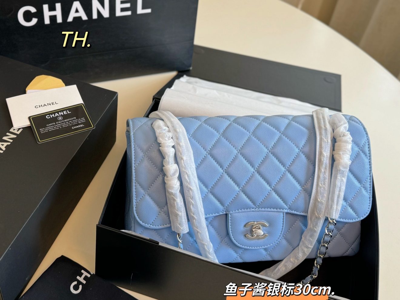Chanel Flap Jumbo-Caviar Calfskin-Silver Hardware-30CM（9 colors） - Image 4