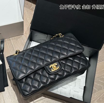 Chanel Flap Bag Caviar-Gold Hardware-25CM