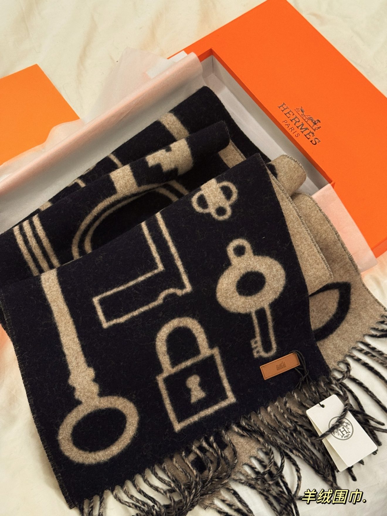HERMES Scarf  size：160*30cm