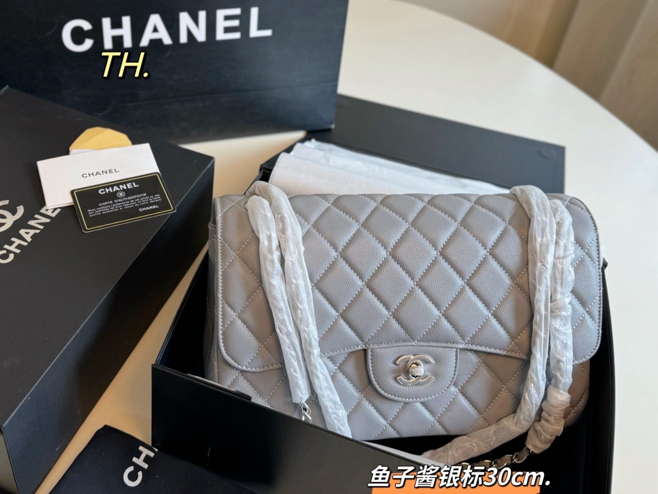 Chanel Flap Jumbo-Caviar Calfskin-Silver Hardware-30CM（9 colors） - Image 6