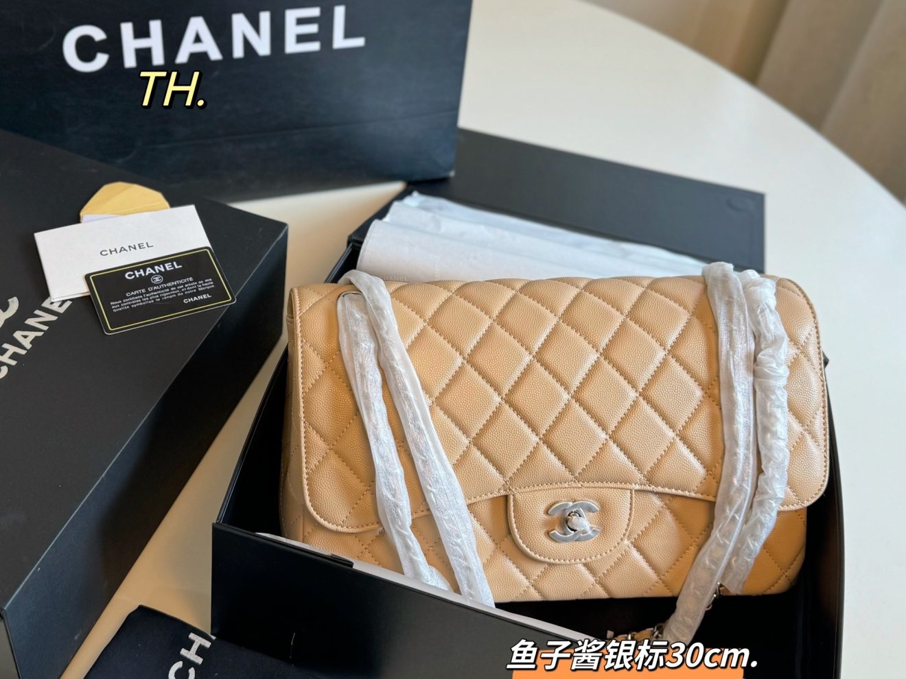 Chanel Flap Jumbo-Caviar Calfskin-Silver Hardware-30CM（9 colors） - Image 7