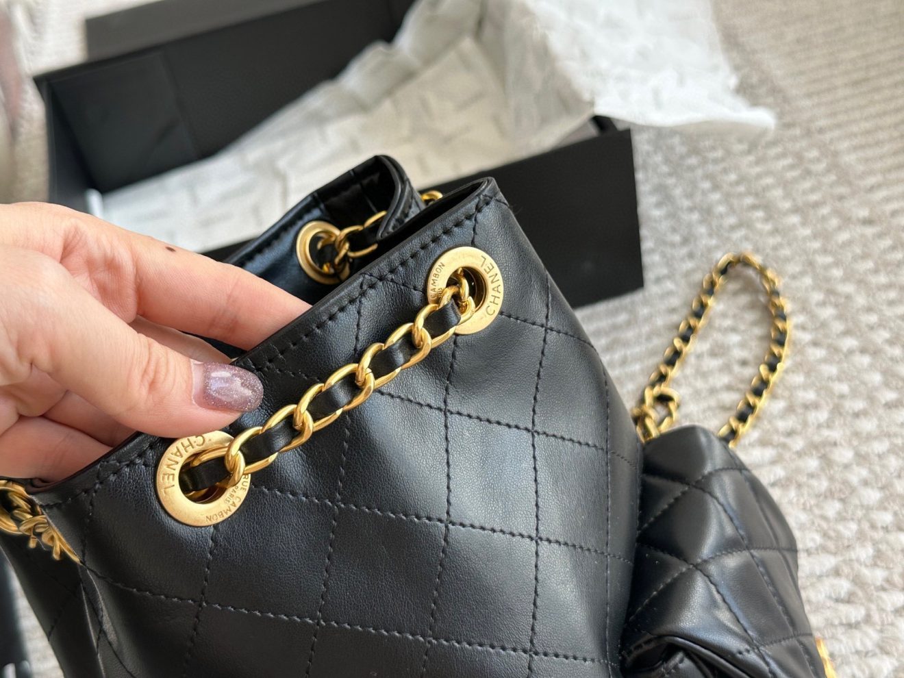 CHANEL BACKPACK SIZE :24*18cm - Image 3
