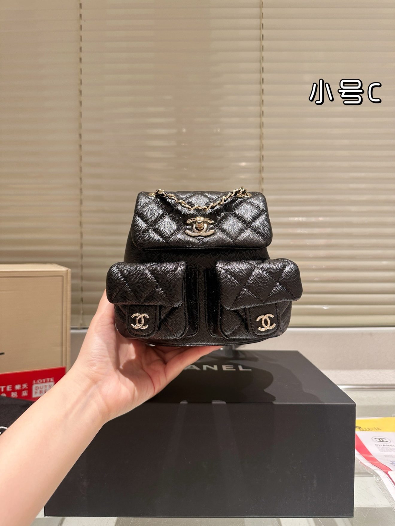 CHANEL BACKPACK SIZE : 17 X 16cm - Image 5