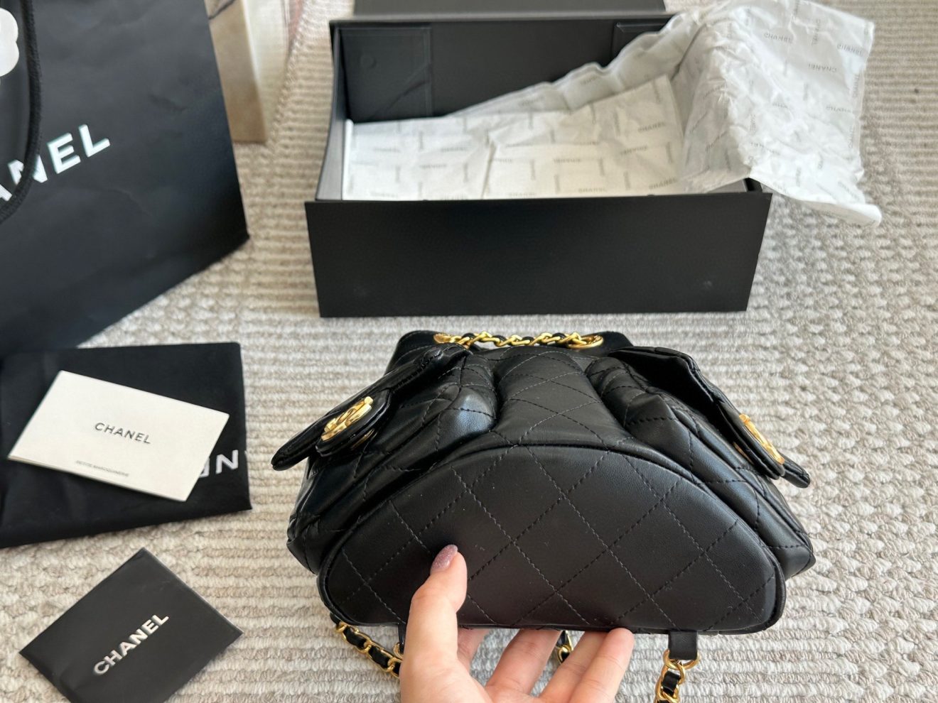 CHANEL BACKPACK SIZE :24*18cm - Image 7