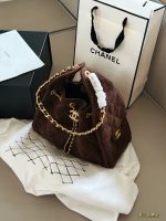 CHANEL 25 BAG BROWN suede small 26 CM - Image 3