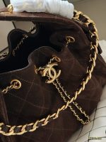 CHANEL 25 BAG BROWN suede small 26 CM - Image 5