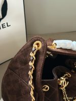 CHANEL 25 BAG BROWN suede small 26 CM - Image 6