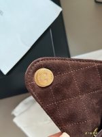 CHANEL 25 BAG BROWN suede small 26 CM - Image 9