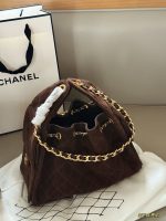 CHANEL 25 BAG BROWN suede small 26 CM - Image 10