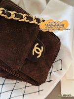 CHANEL 25 BAG brown suede  mini size 22 cm - Image 3