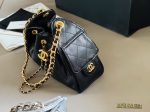 CHANEL 25 BAG black caviar leather mini size 22 cm - Image 4