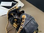 CHANEL 25 BAG black caviar leather mini size 22 cm - Image 5
