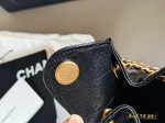 CHANEL 25 BAG black caviar leather mini size 22 cm - Image 8