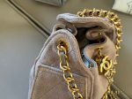 CHANEL 25 BAG grey suede mini size 22 cm - Image 3