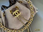 CHANEL 25 BAG grey suede mini size 22 cm - Image 8