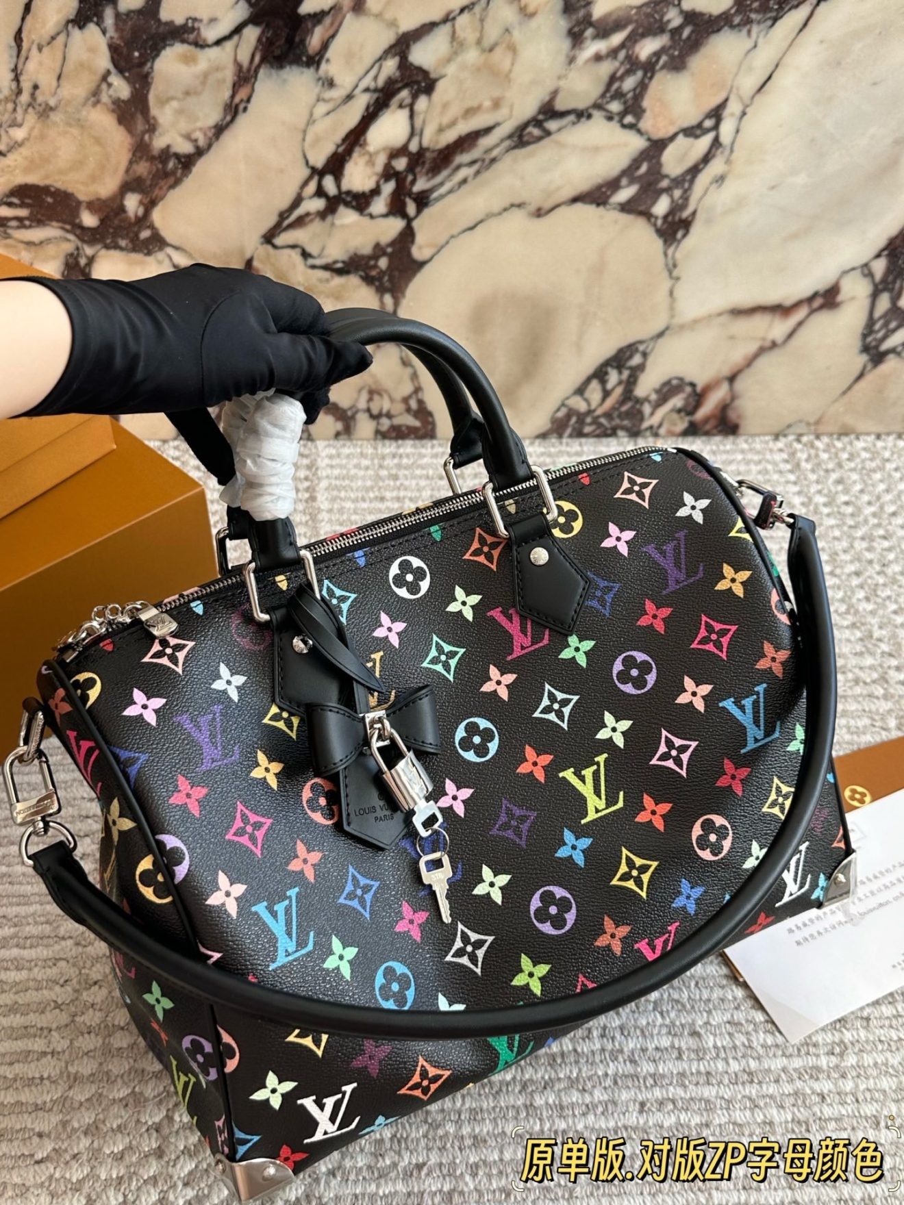 LOUIS VUITTON lv SPEEDY30 BLACK MURAKAMI