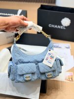 CHANEL 26C DENIM BAG SIZE :25 X 18cm