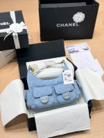 CHANEL 26C DENIM BAG SIZE :25 X 18cm - Image 4