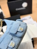 CHANEL 26C DENIM BAG SIZE :25 X 18cm - Image 5